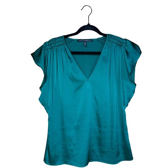 White House Black Market Women’s Blouse, Green, XS, EUC - Picture 1 of 4